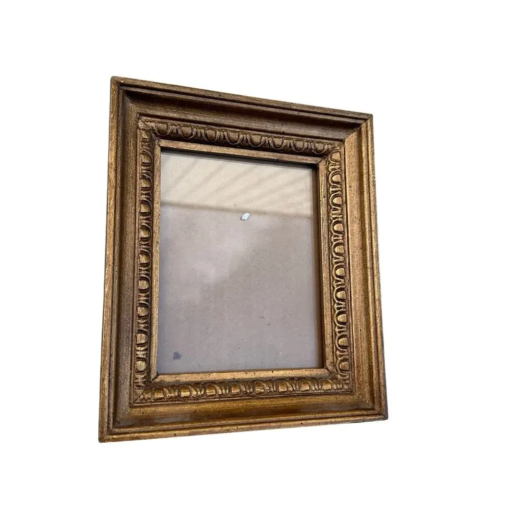Vintage Gold Wood Ornate 4x5 Picture Photo Frame Hanging Wall Home Decor
